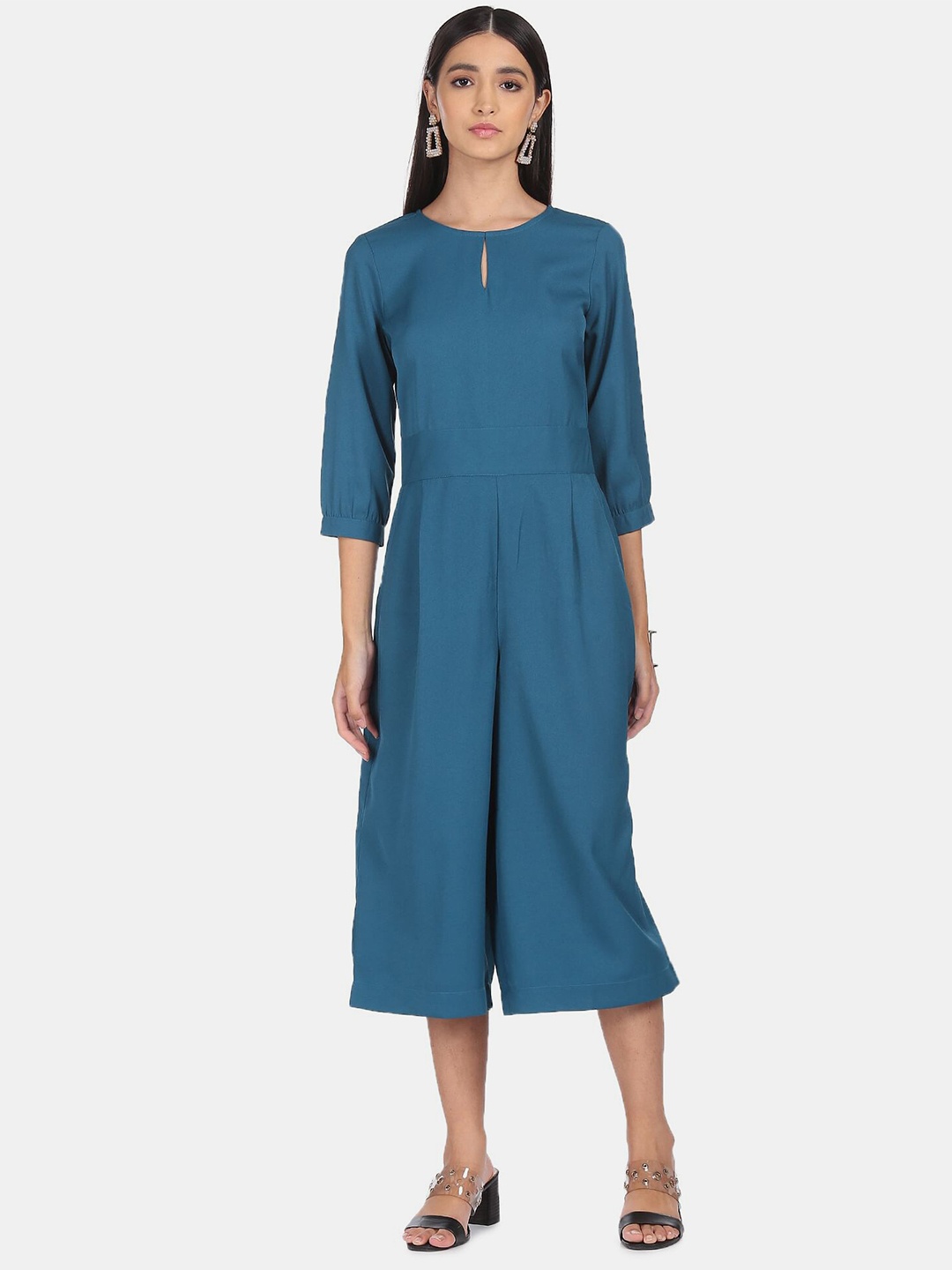 

SHFFL Women Blue Solid Culotte Jumpsuit