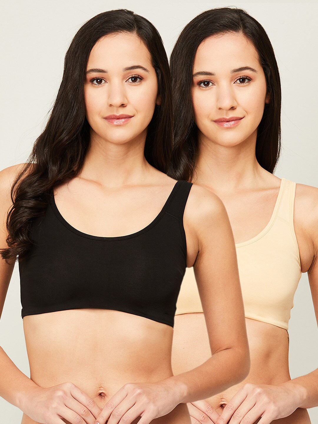 

Ginger by Lifestyle Pack of 2 Beige & Black Bra