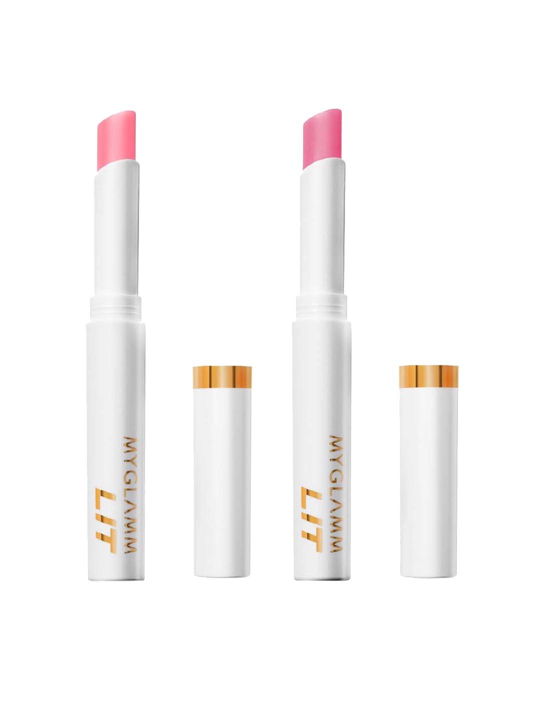 

MyGlamm Set of 2 LIT PH Lip Balm 2 g Each - Bite Me & All Day, Pink