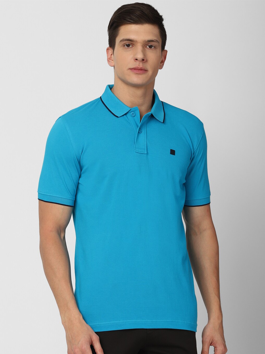 

Van Heusen Sport Men Blue Polo Collar Cotton T-shirt