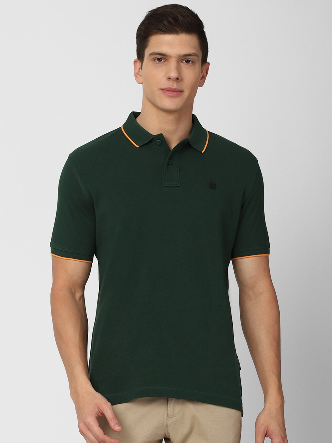 

Van Heusen Sport Men Green Polo Collar Pure Cotton T-shirt