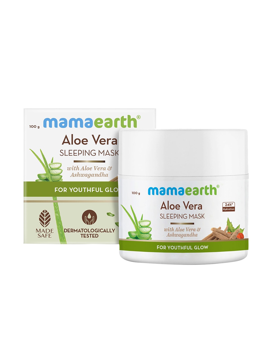 

Mamaearth Aloe Vera Sleeping Mask with Ashwagandha 100 g, White
