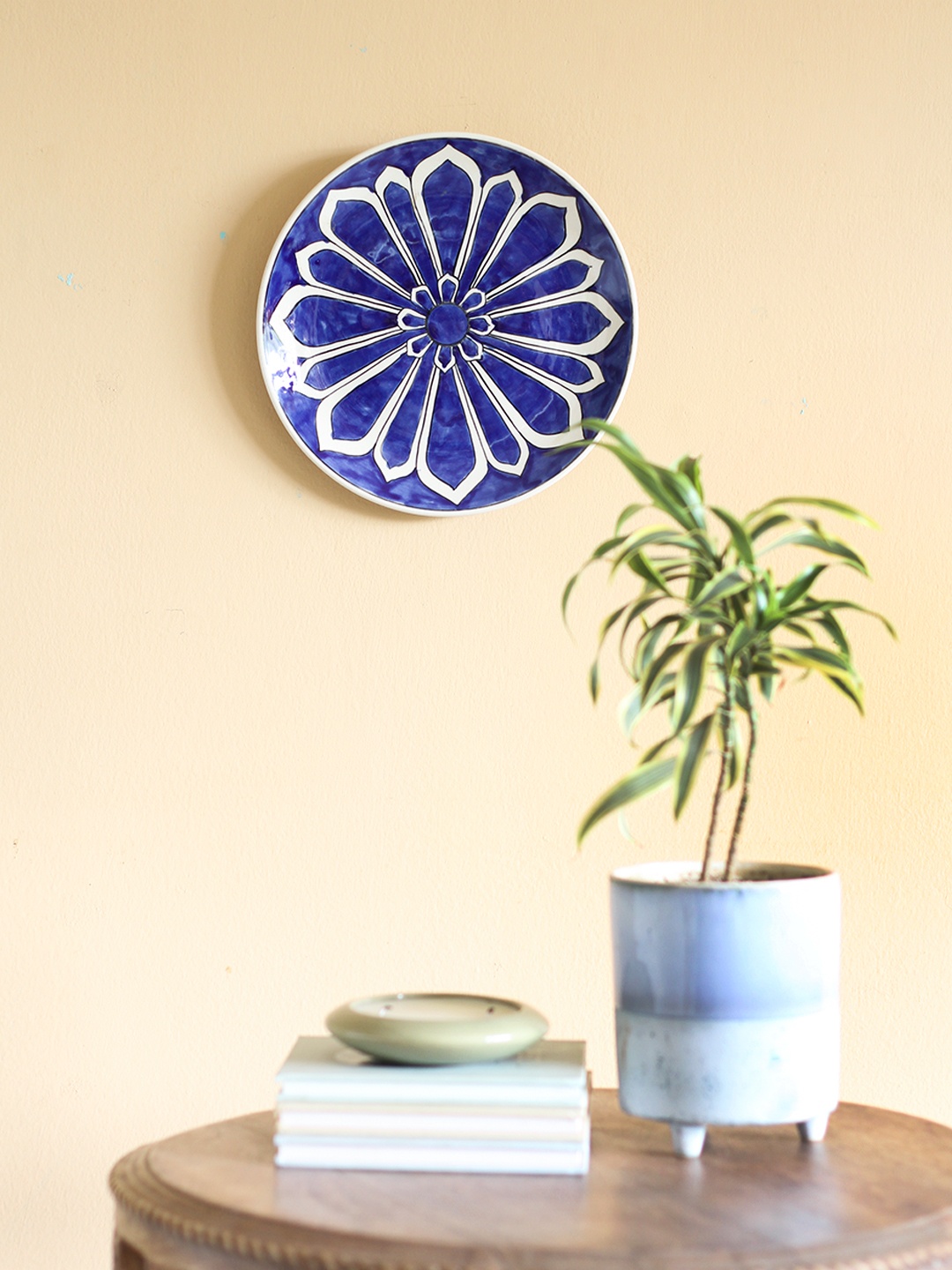 

The Wishing Chair Blue Handpainted Stoneware Wall Plate, Multi