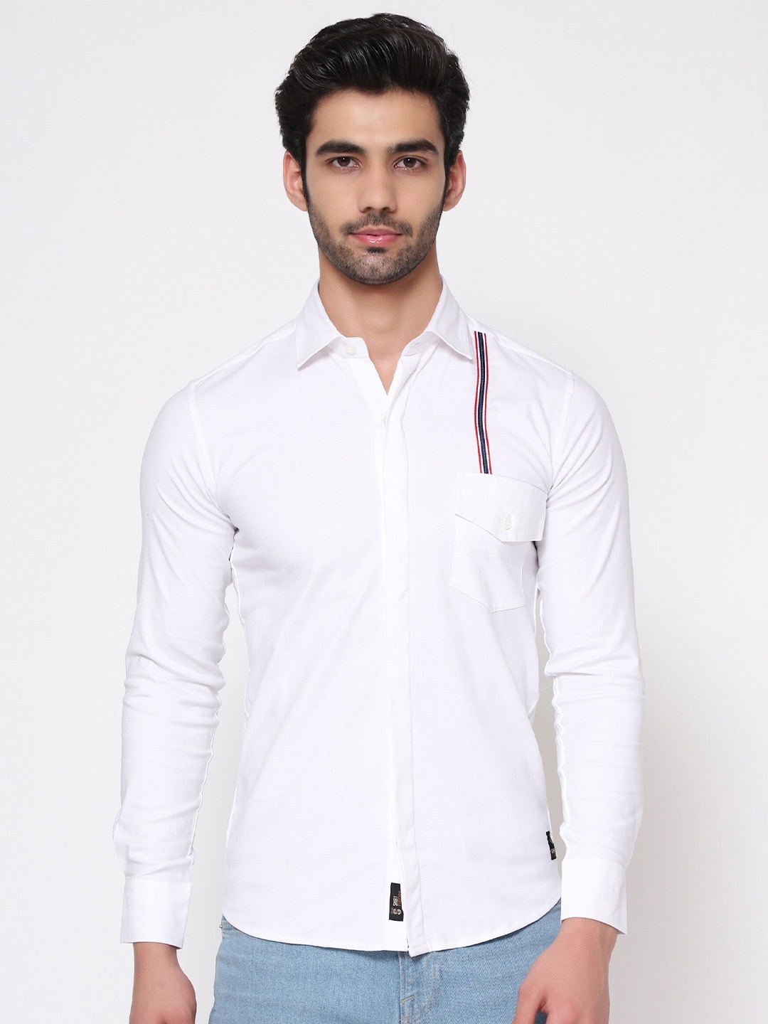 

SHIRT THEORY Men White Casual Shirt