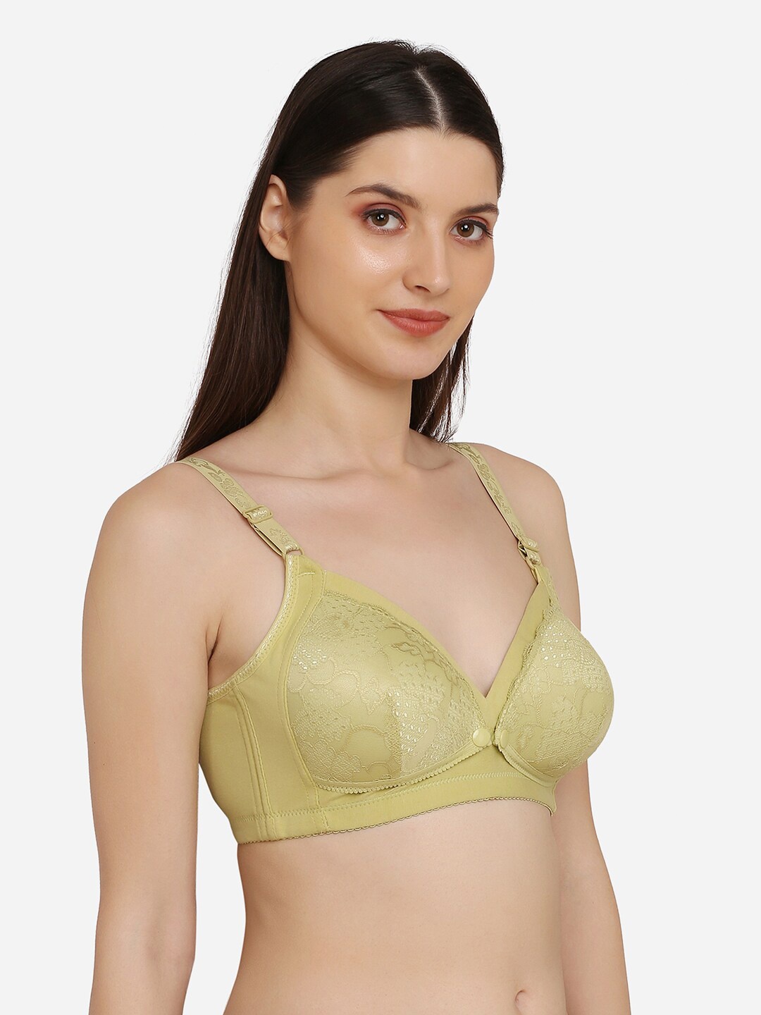 

MAMMA PRESTO Pastel Green Lightly Padded Antimicrobial Nursing Bra