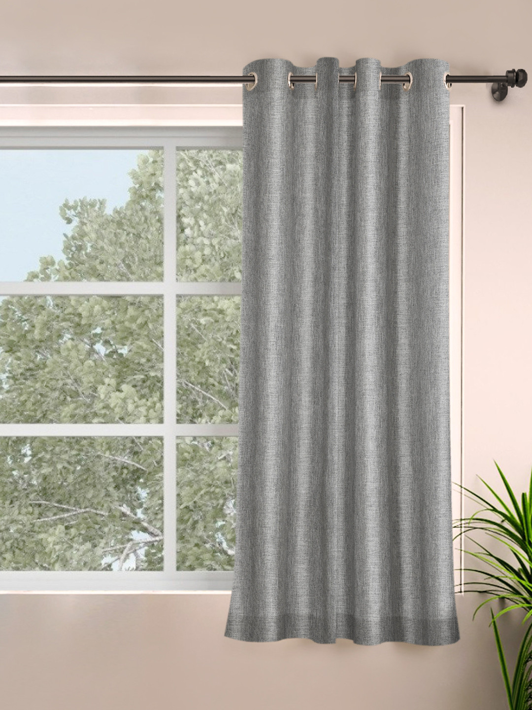

ROSARA HOME Beige Black Out Window Curtain