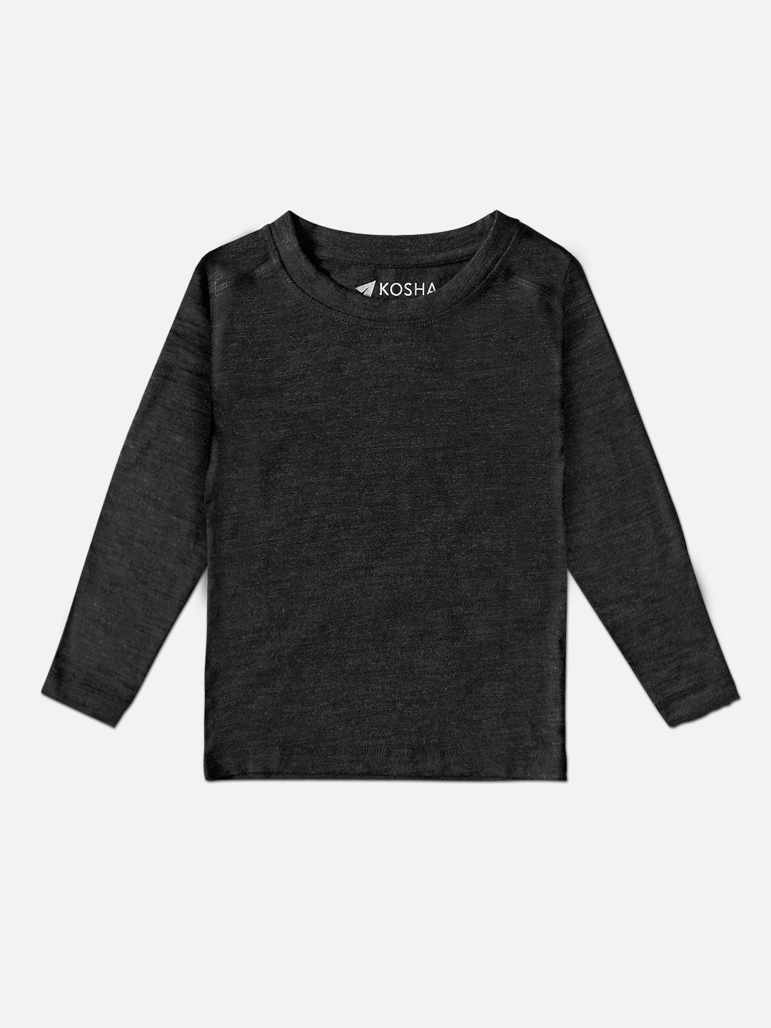 

Kosha Girls Charcoal Grey Merino Wool & Bamboo Full Sleeves Thermal T-Shirt
