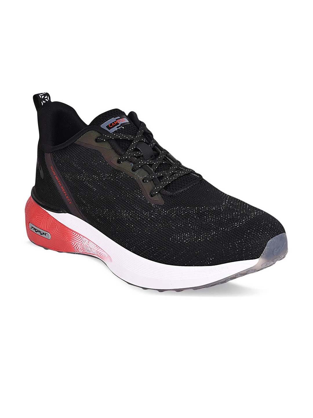 

Campus Men Black Mesh Radium Running Shoes