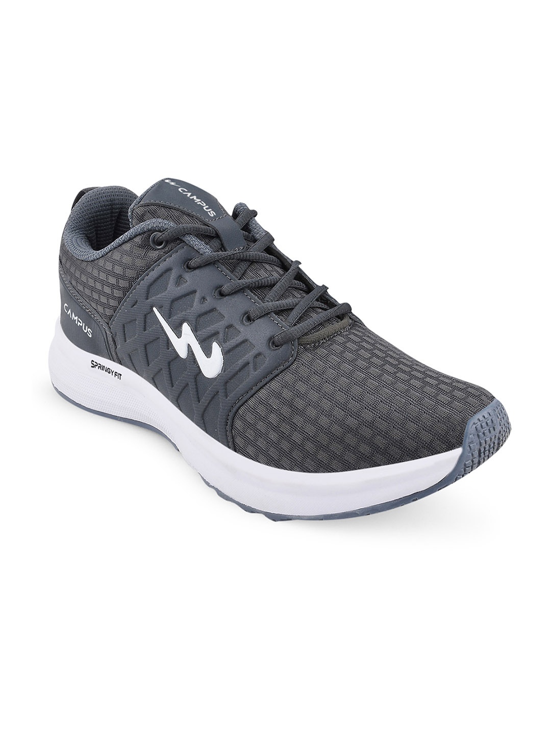 

Campus Men Grey Mesh Running Shoes