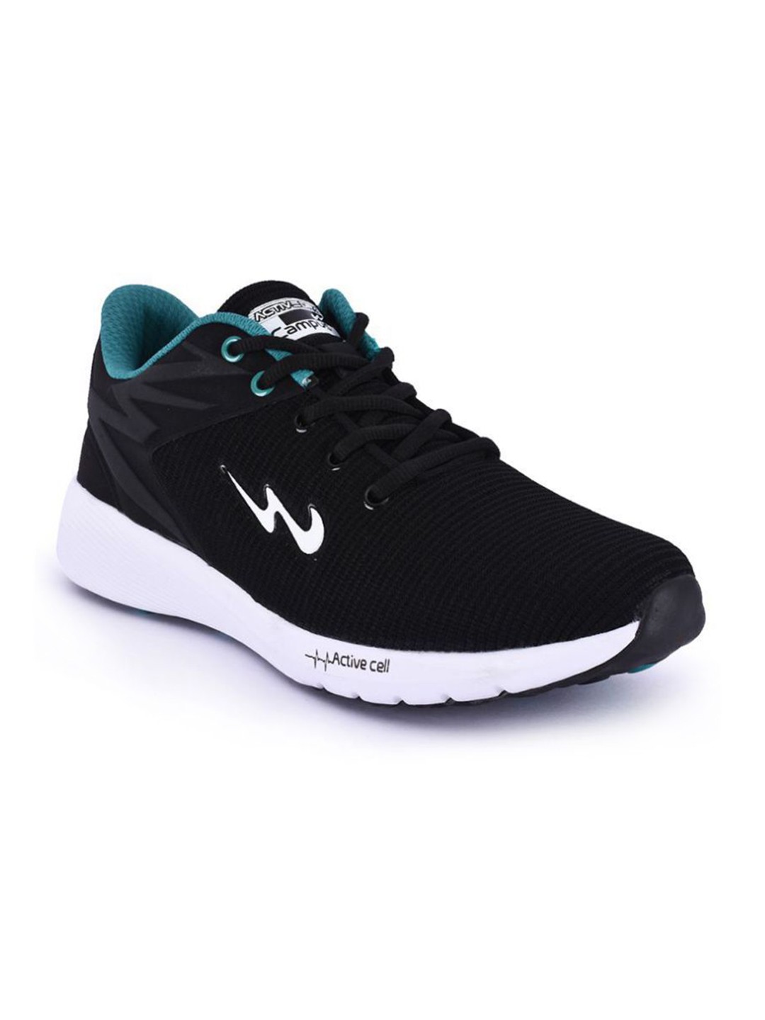 

Campus Men Black Mesh Running Shoes