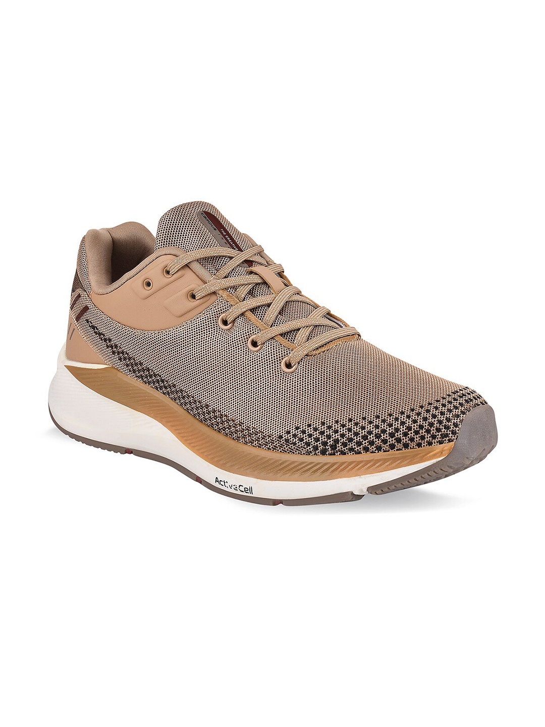 

Campus Men Beige Mesh Running Shoes