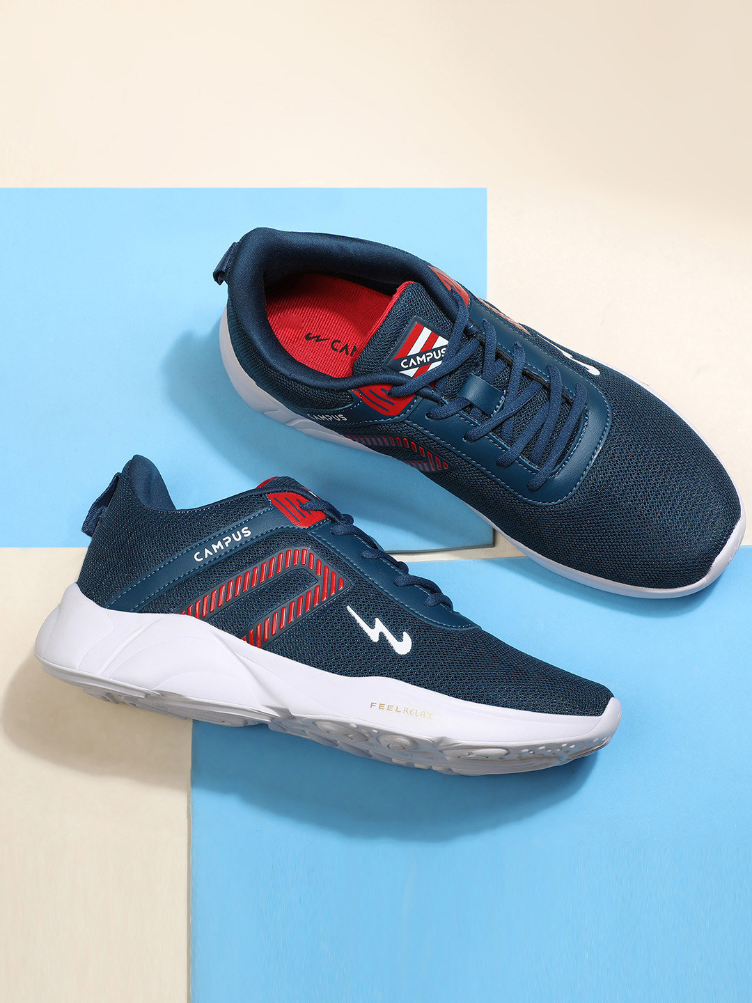

Campus Men Navy Blue Mesh Running Shoes