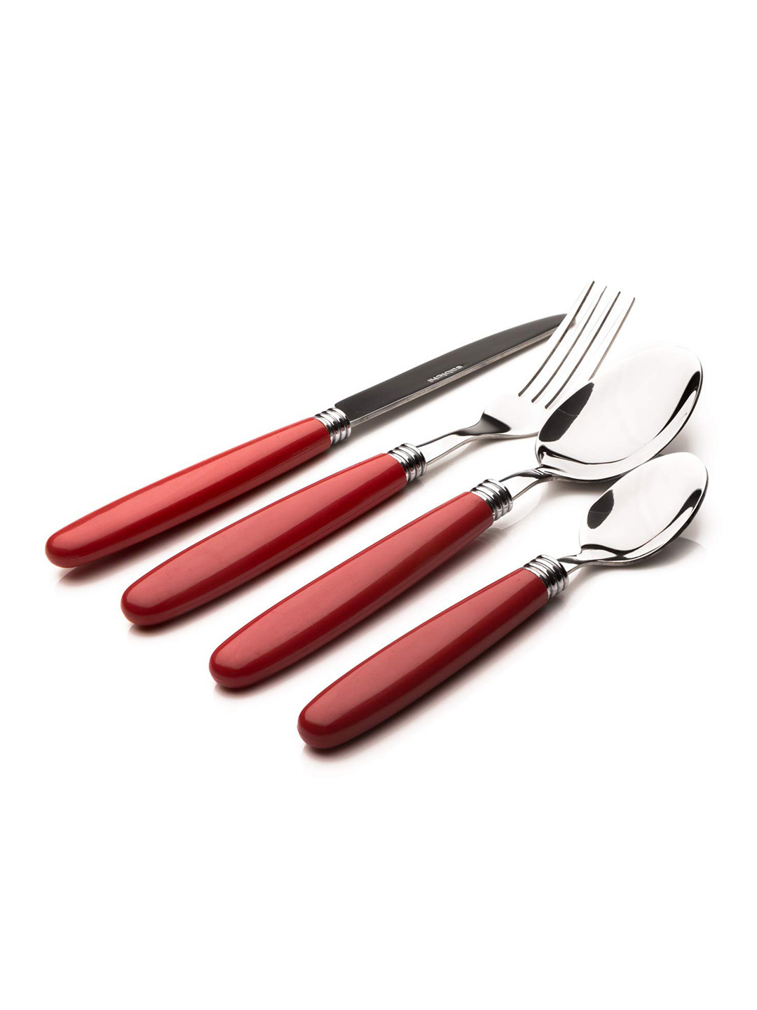 

Sabichi 16 Pieces Silver Toned & Red Stainless Steel Cutlery Set