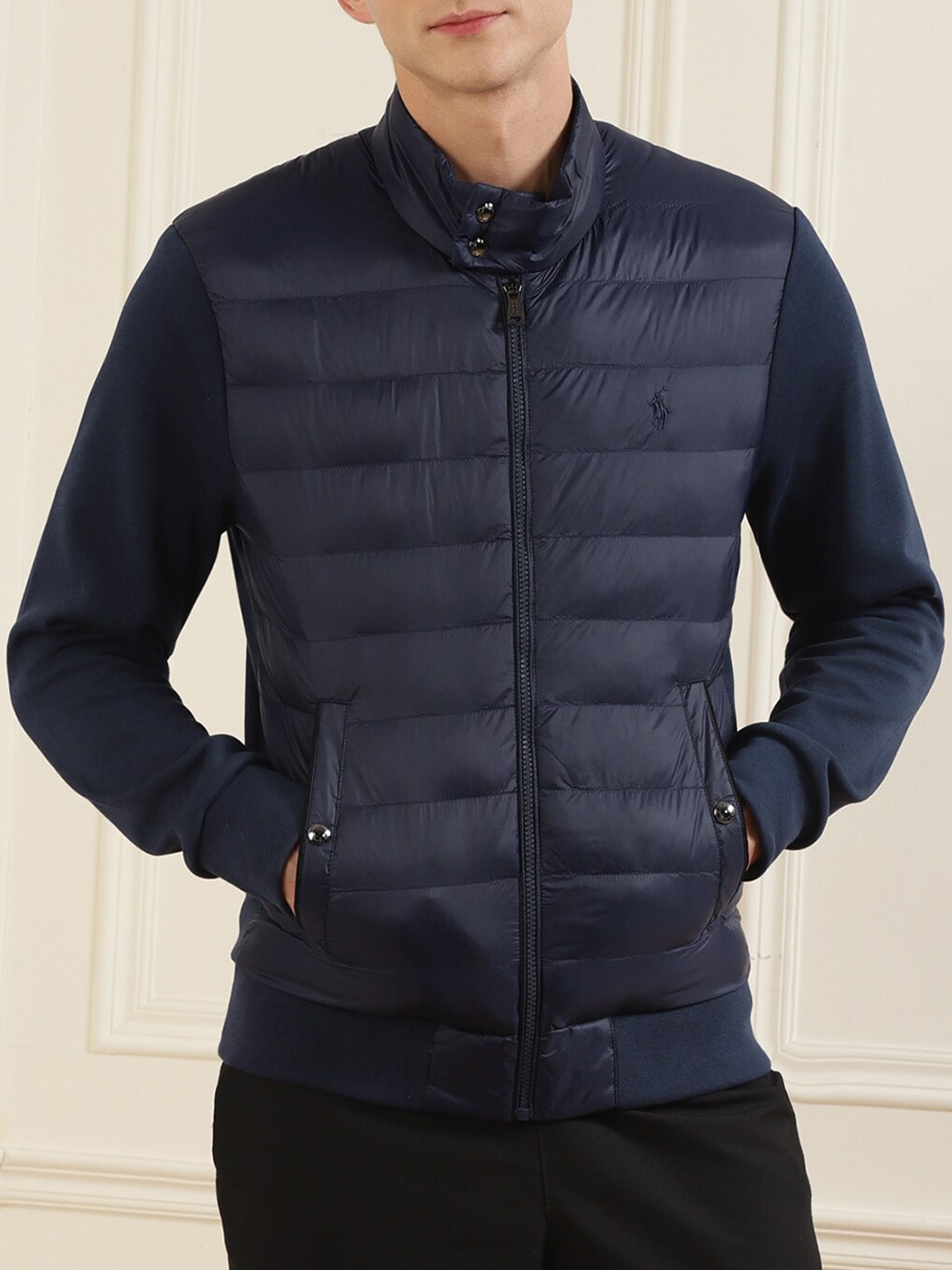 

Polo Ralph Lauren Men Navy Blue Longline Padded Jacket