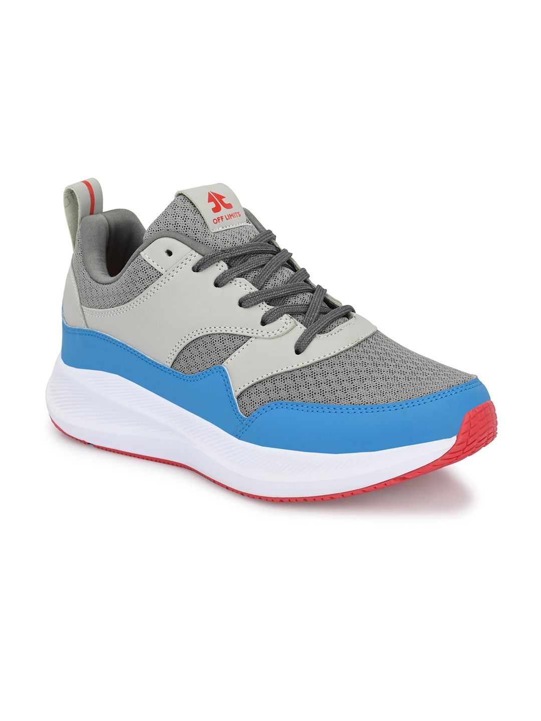 

OFF LIMITS Men Grey Mesh Running Non-Marking Shoes