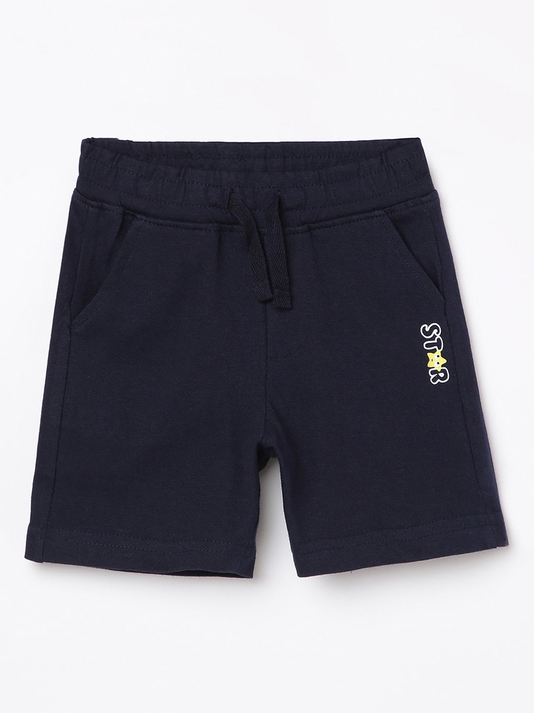 

Juniors Boys Navy Blue Pure Cotton Shorts