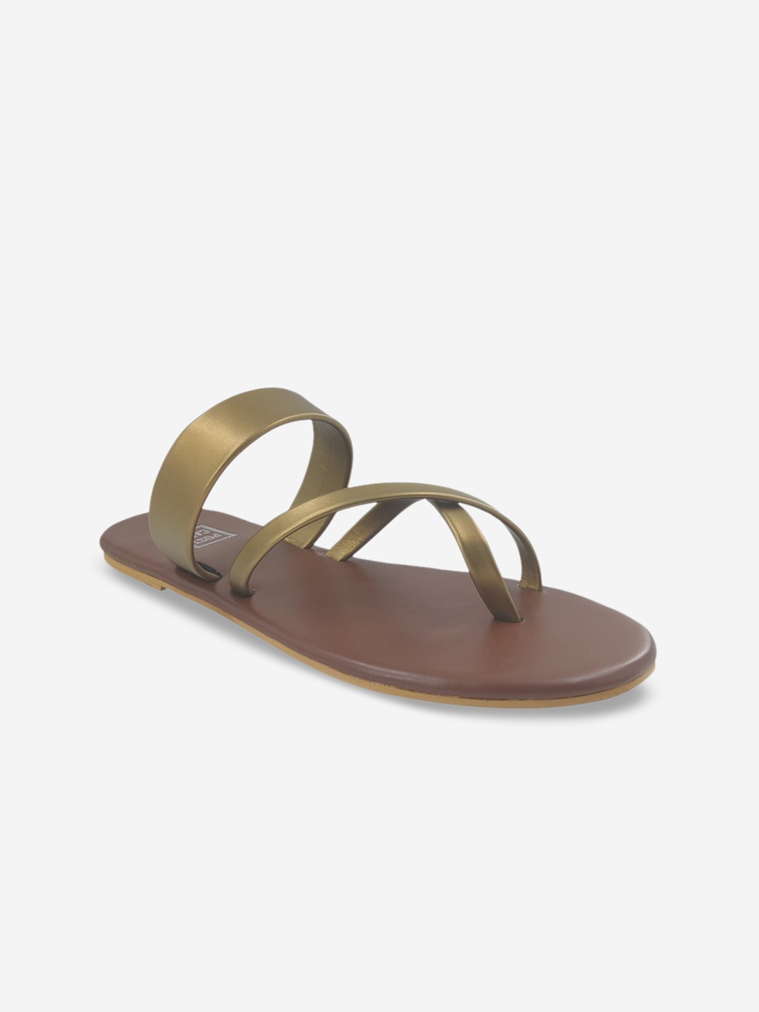 

POSTCARD Women Brown Open Toe Flats