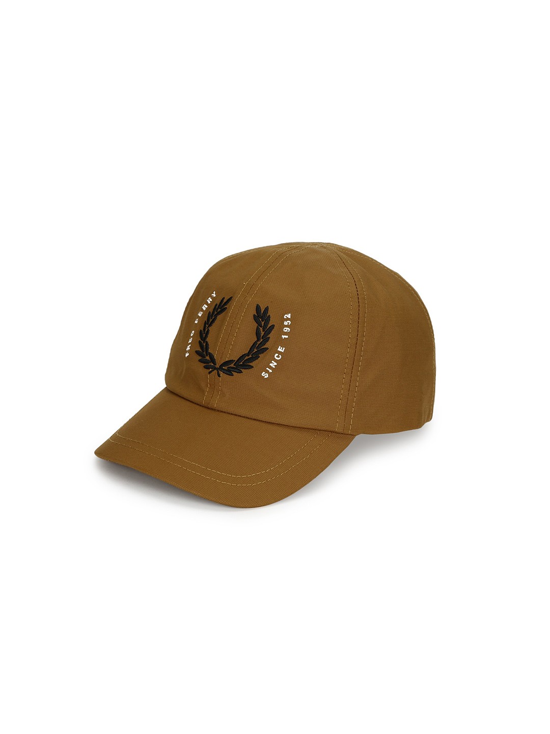 

Fred Perry Men Brand Logo Embroidered Cotton Visor Cap, Brown