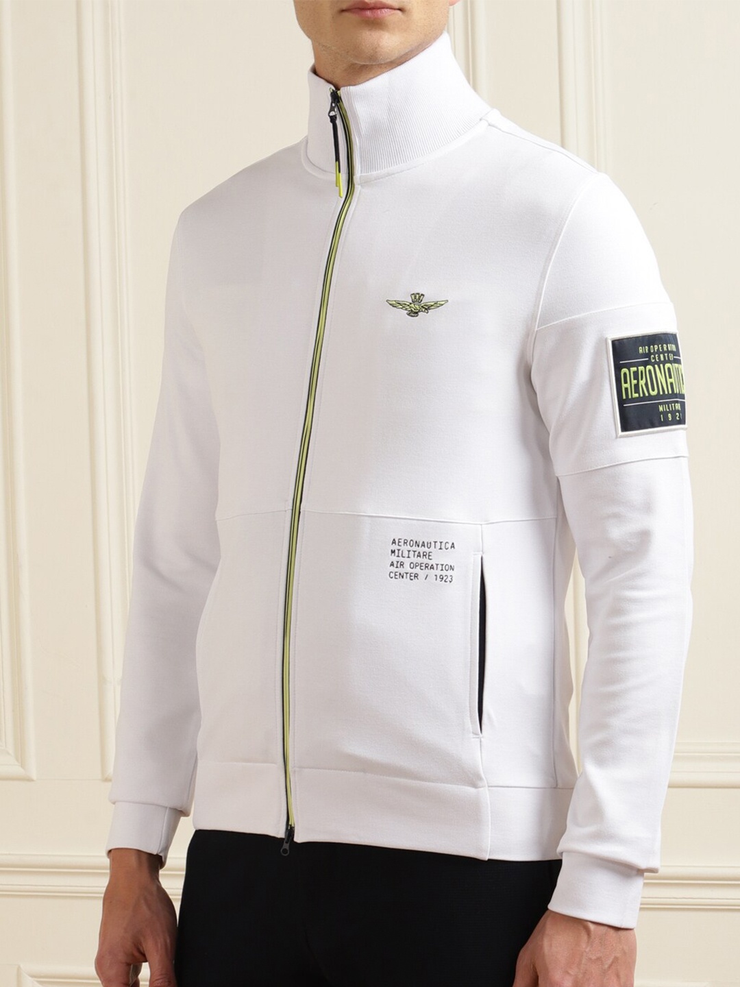 

Aeronautica Militare Men White Cotton Sweatshirt