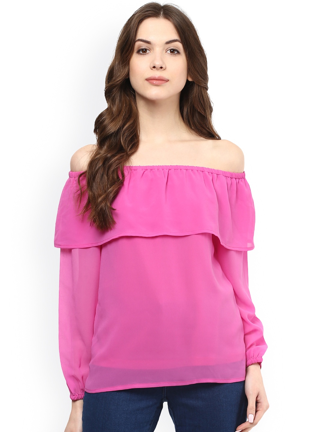 

Harpa Purple Layered Bardot Top