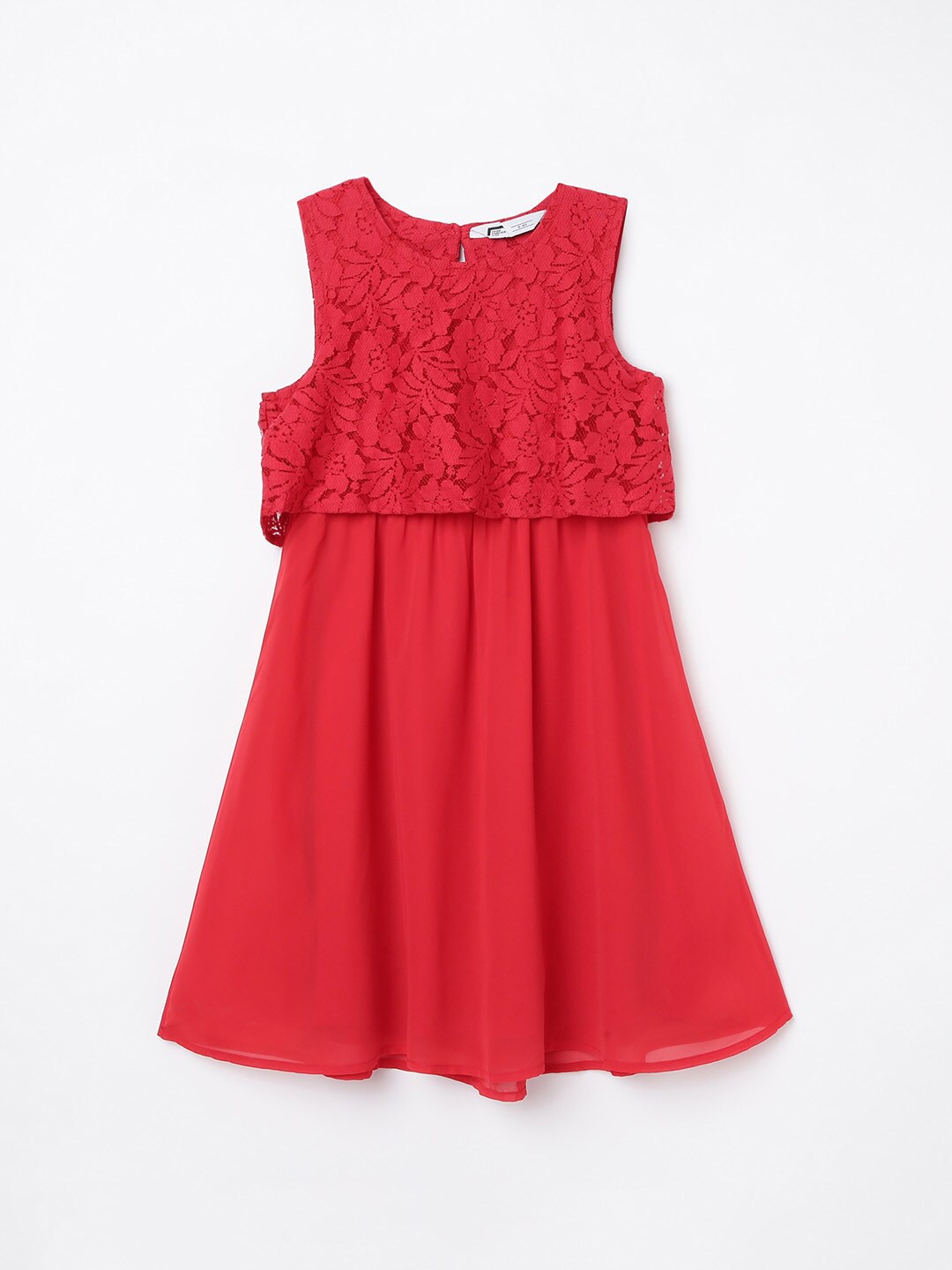 

Fame Forever by Lifestyle Red Solid Blouson Dress