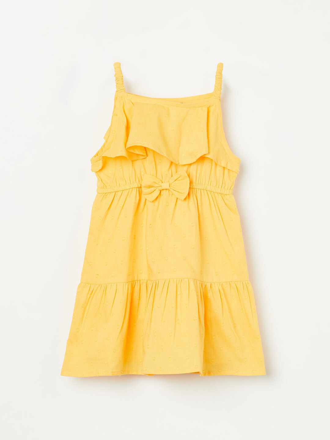 

Juniors Yellow A-Line Dress
