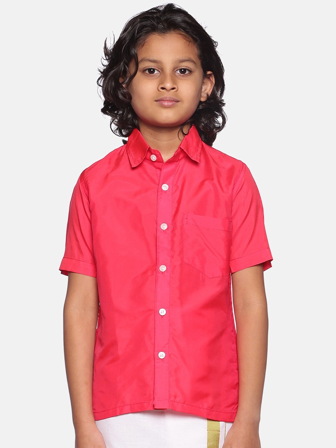 

Sethukrishna Boys Pink Classic Semiformal Shirt