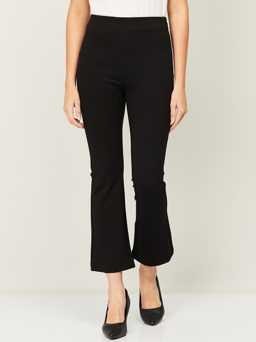

CODE by Lifestyle Women Black Regular-Fit Bootcut Trousers