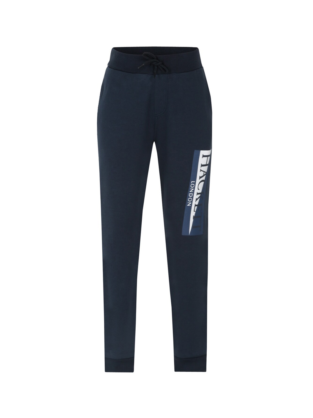 

HACKETT LONDON Boys Navy Blue Solid Cotton Joggers