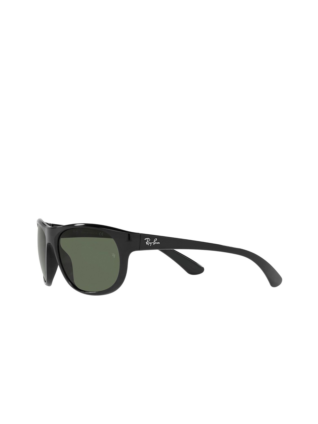 

Ray-Ban Unisex UV Protected Green Lens Pillow Sunglasses - 0RB4351601/7159, Black