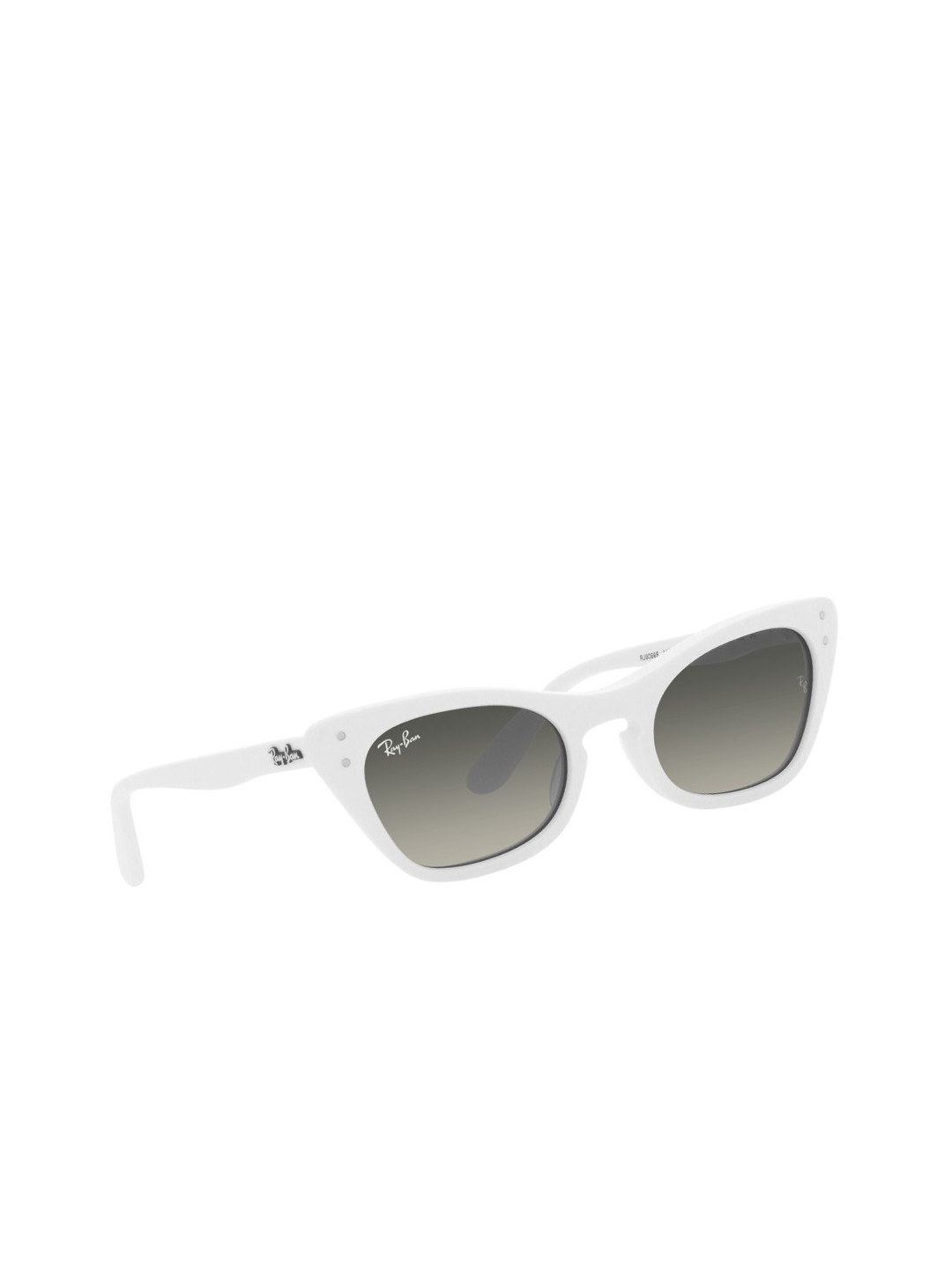 

Ray-Ban Junior Grey Lens & White Cateye Sunglasses with UV Protected Lens