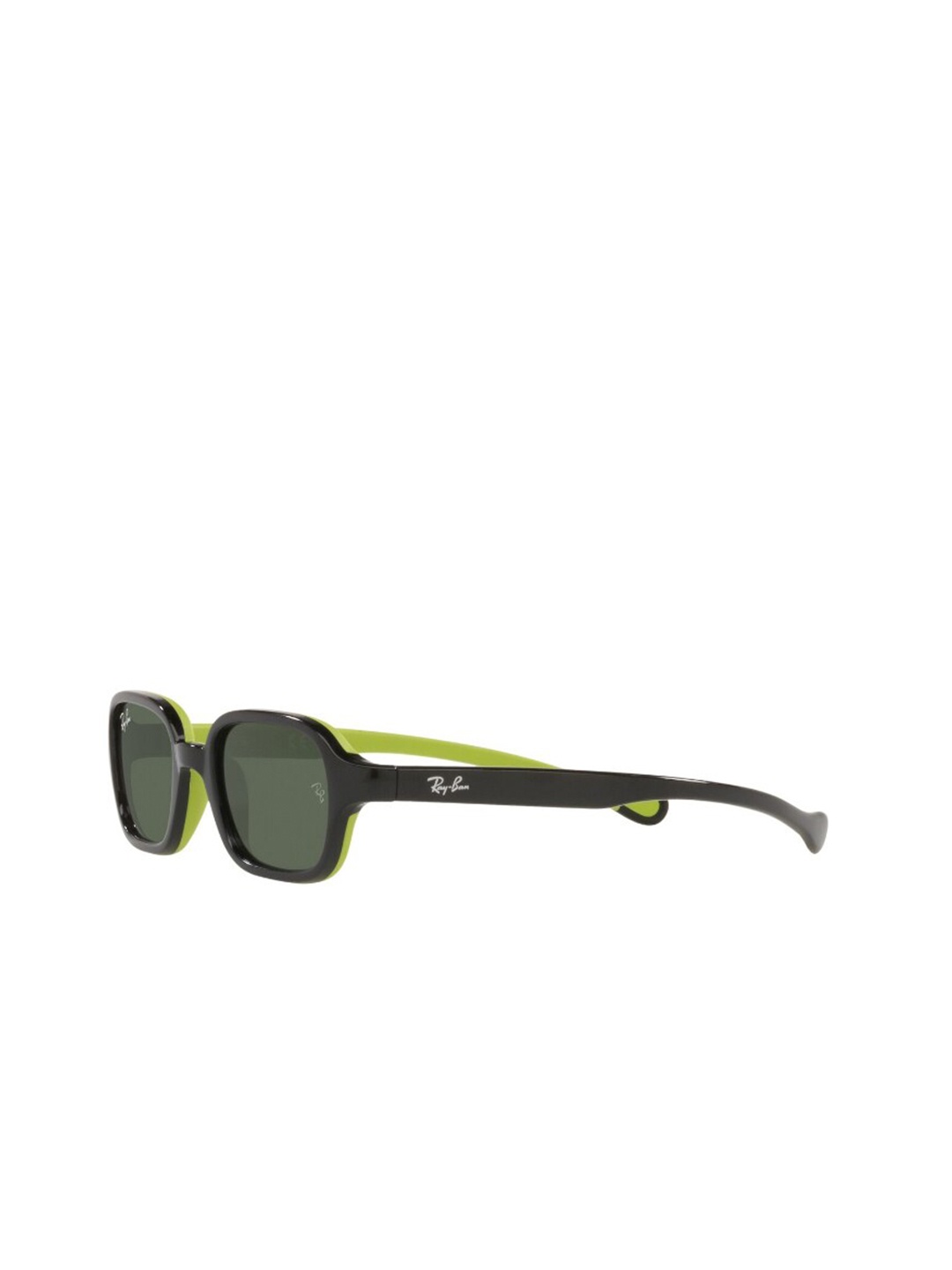 

Ray-Ban Junior Green Lens & Black Rectangle Sunglasses with UV Protected Lens