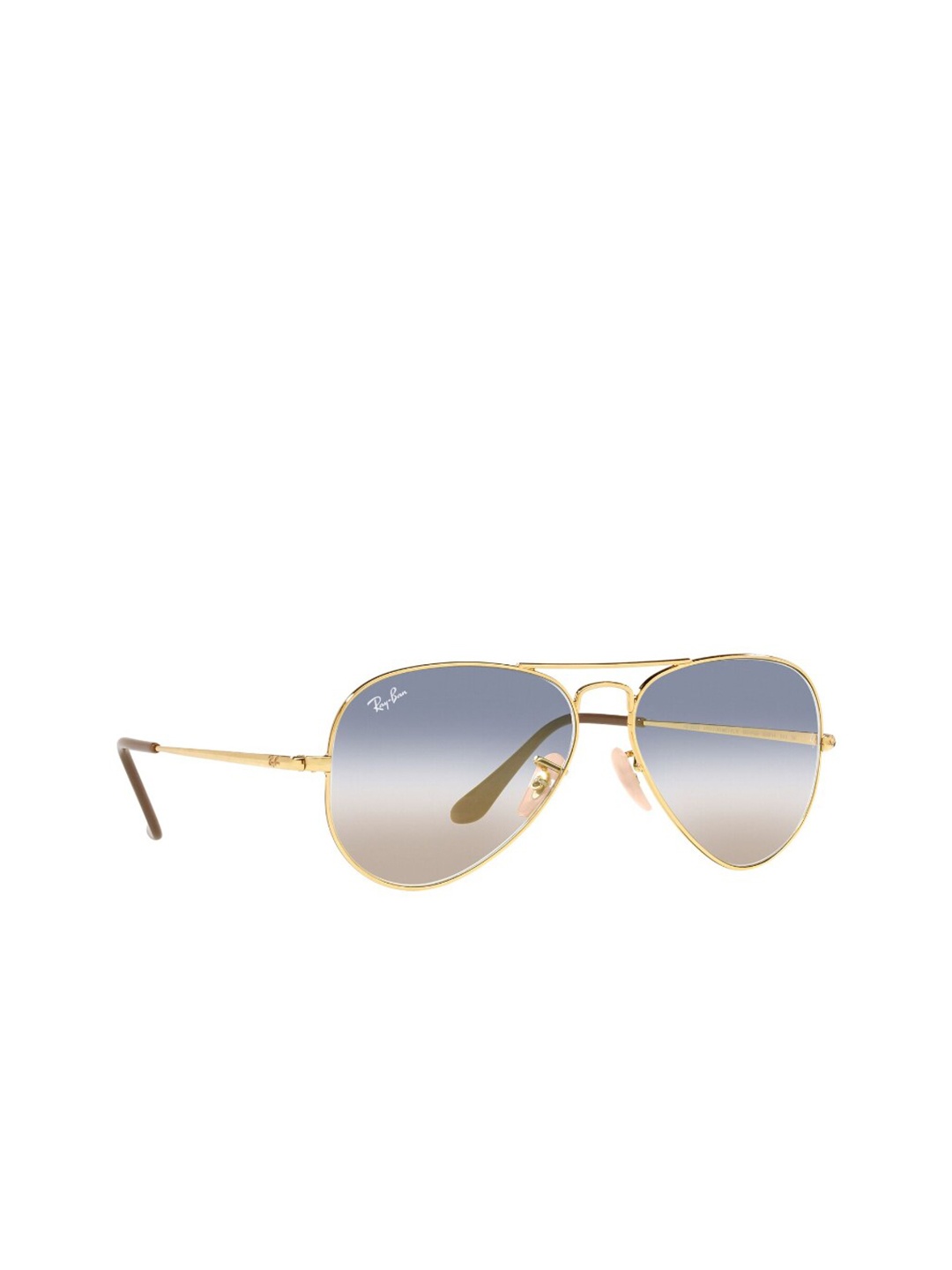 

Ray-Ban Unisex Gradient Blue Lens Pilot Sunglasses - 0RB3689001/GD58, Gold