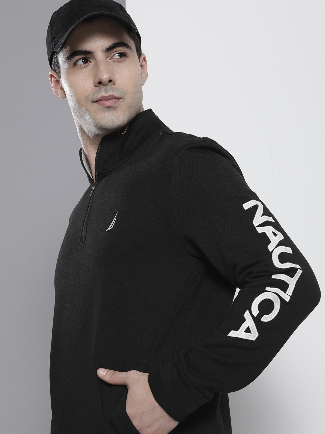 

Nautica Men Sweatshirt with Embroidered Detail, Black