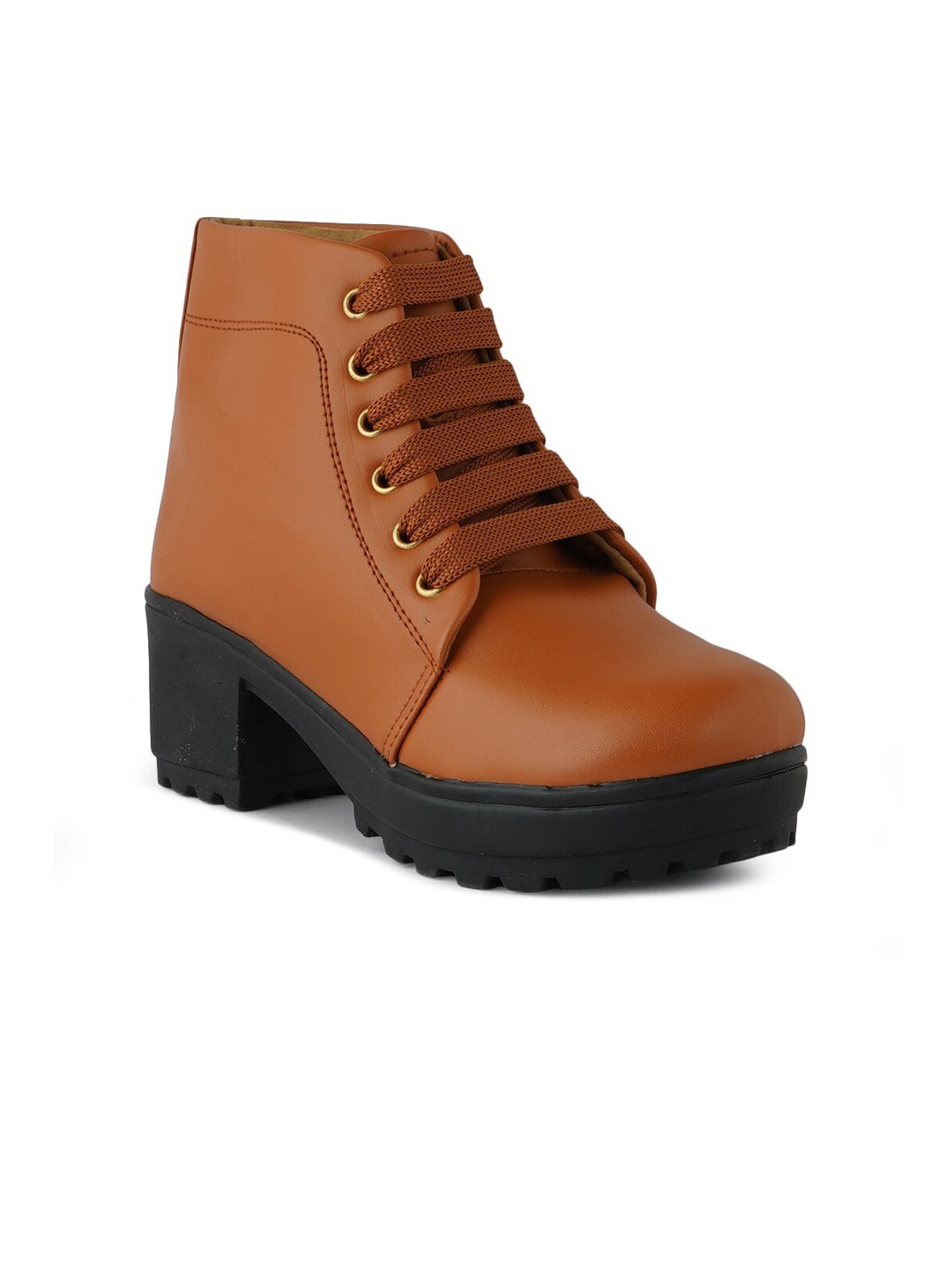 

Walkfree Women Tan Block Heel Casual Boost