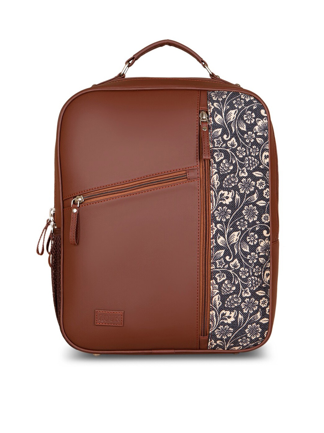 

ZOUK Unisex Brown & Black Ethnic Motif Printed Laptop Backpack