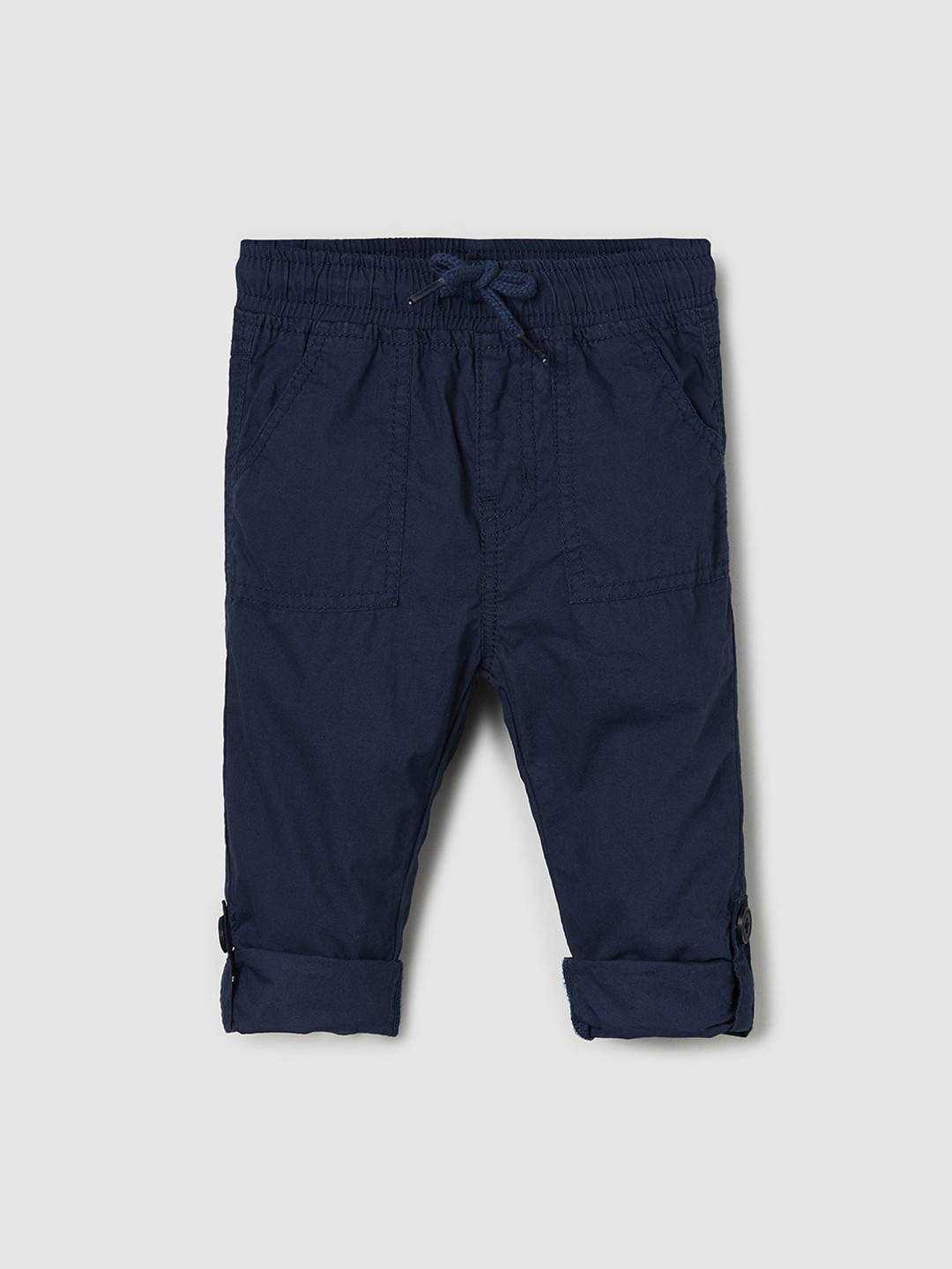 

max Boys Navy Blue Pure Cotton Trousers