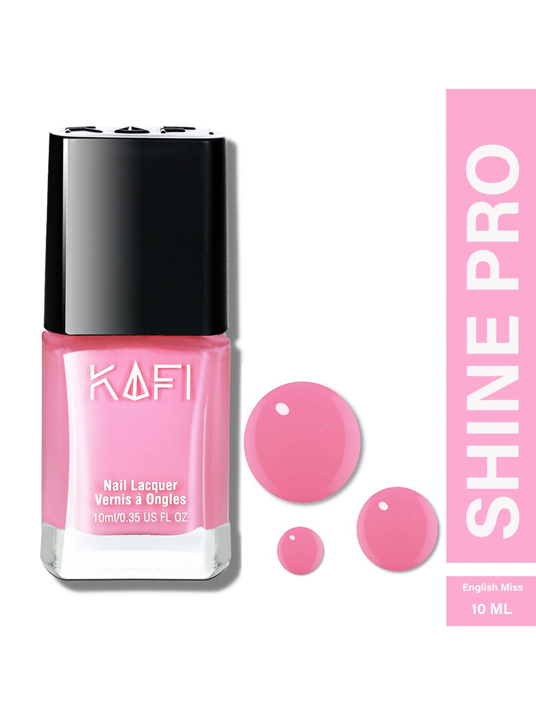 

KAFI Shine PRO Long Lasting Nail Lacquer 10ml - English Miss, Pink