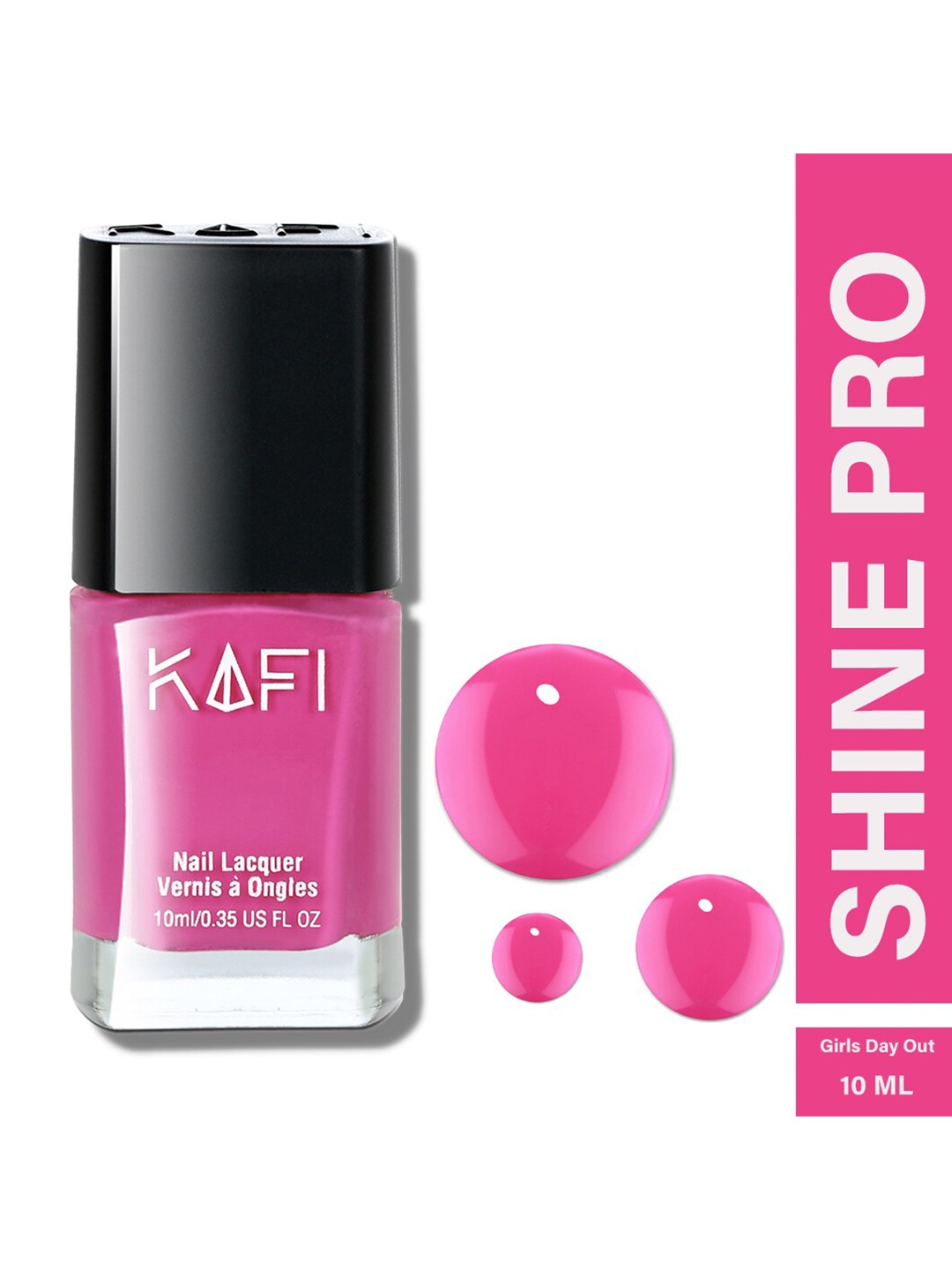 

KAFI Shine PRO Long Lasting Nail Lacquer 10ml - Girls Day Out, Pink