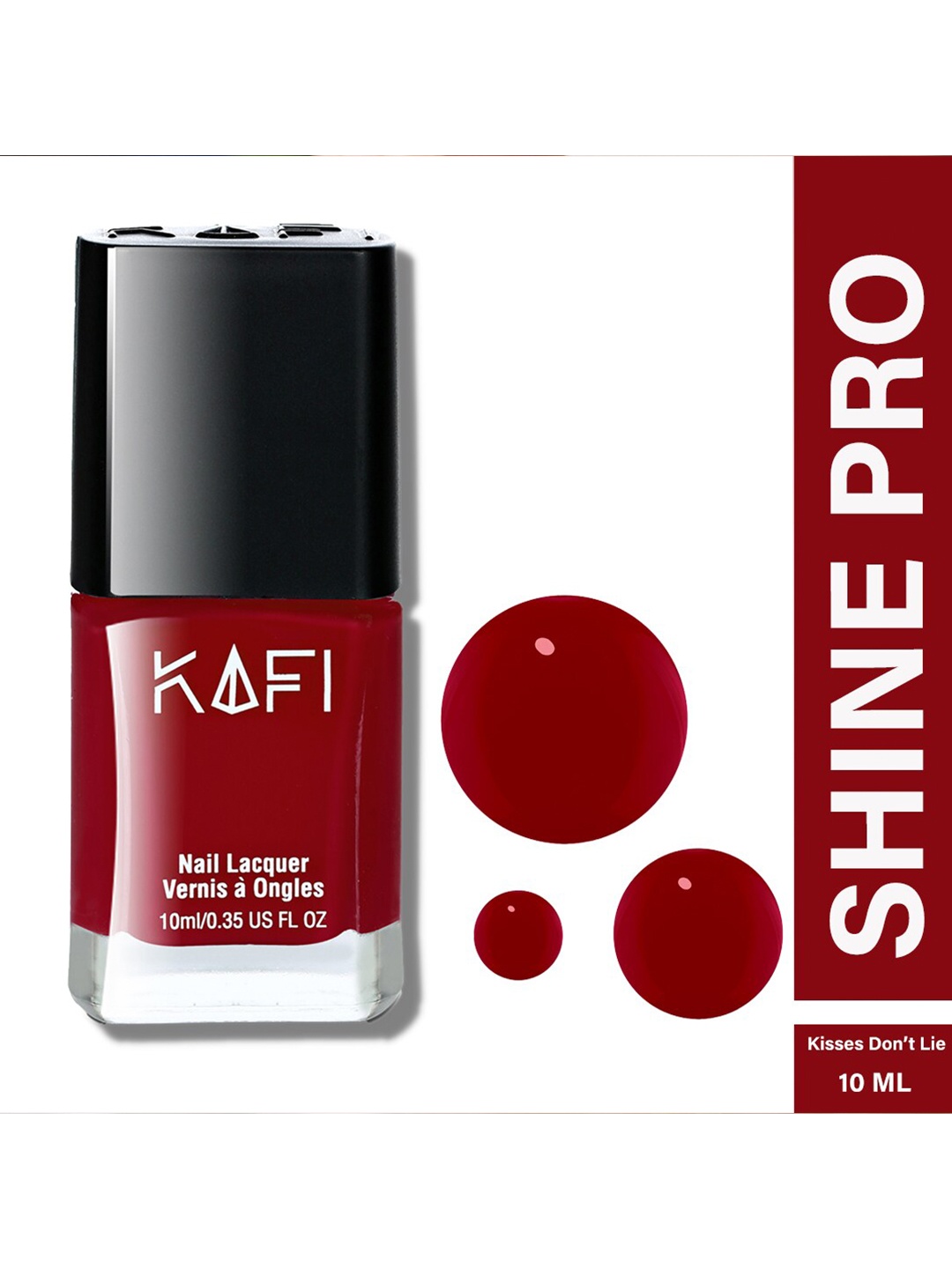 

KAFI Shine PRO Long Lasting Nail Lacquer 10ml - Kisses Dont Lie, Maroon