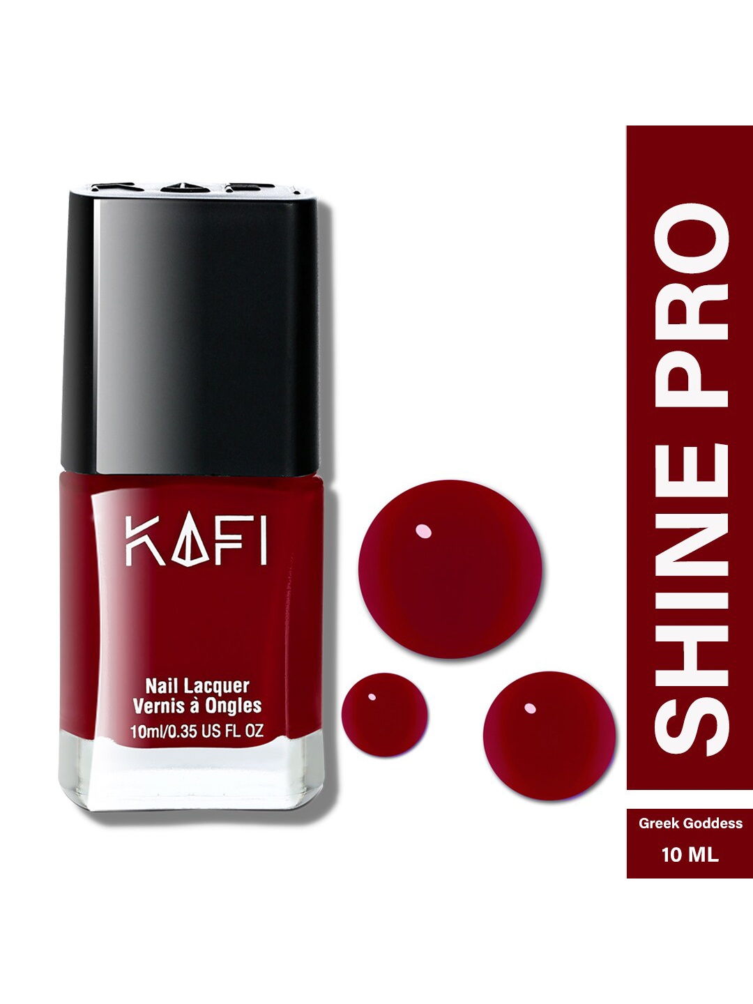 

KAFI Shine PRO Long Lasting Nail Lacquer 10ml - Greek Goddess, Maroon