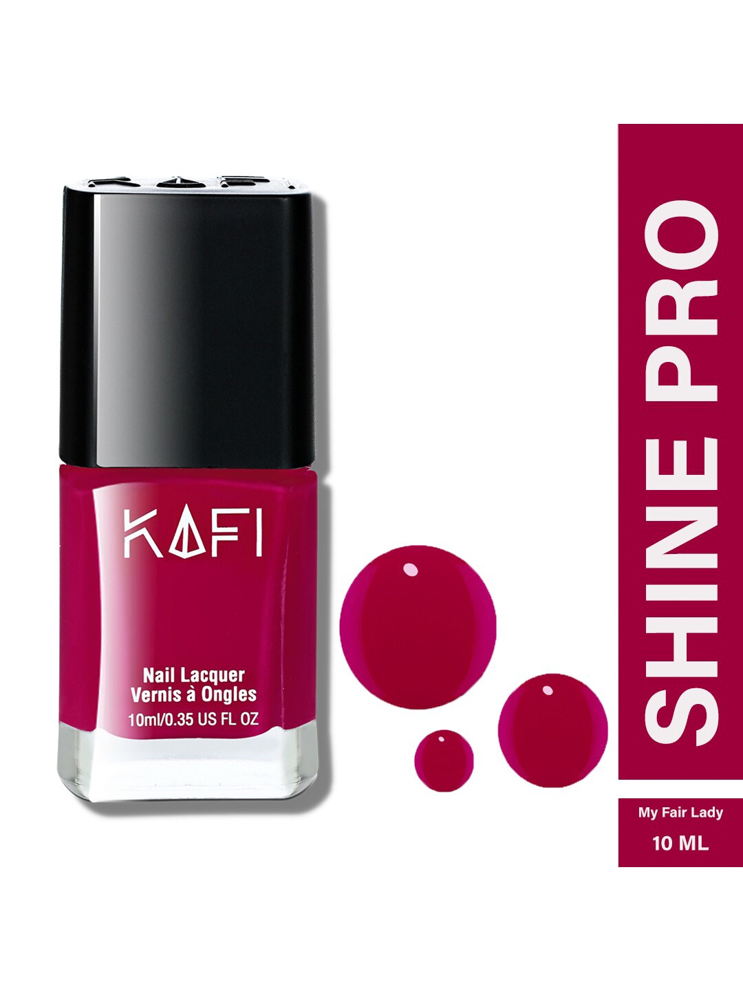 

KAFI Shine PRO Long Lasting Nail Lacquer 10ml - My Fair Lady, Magenta