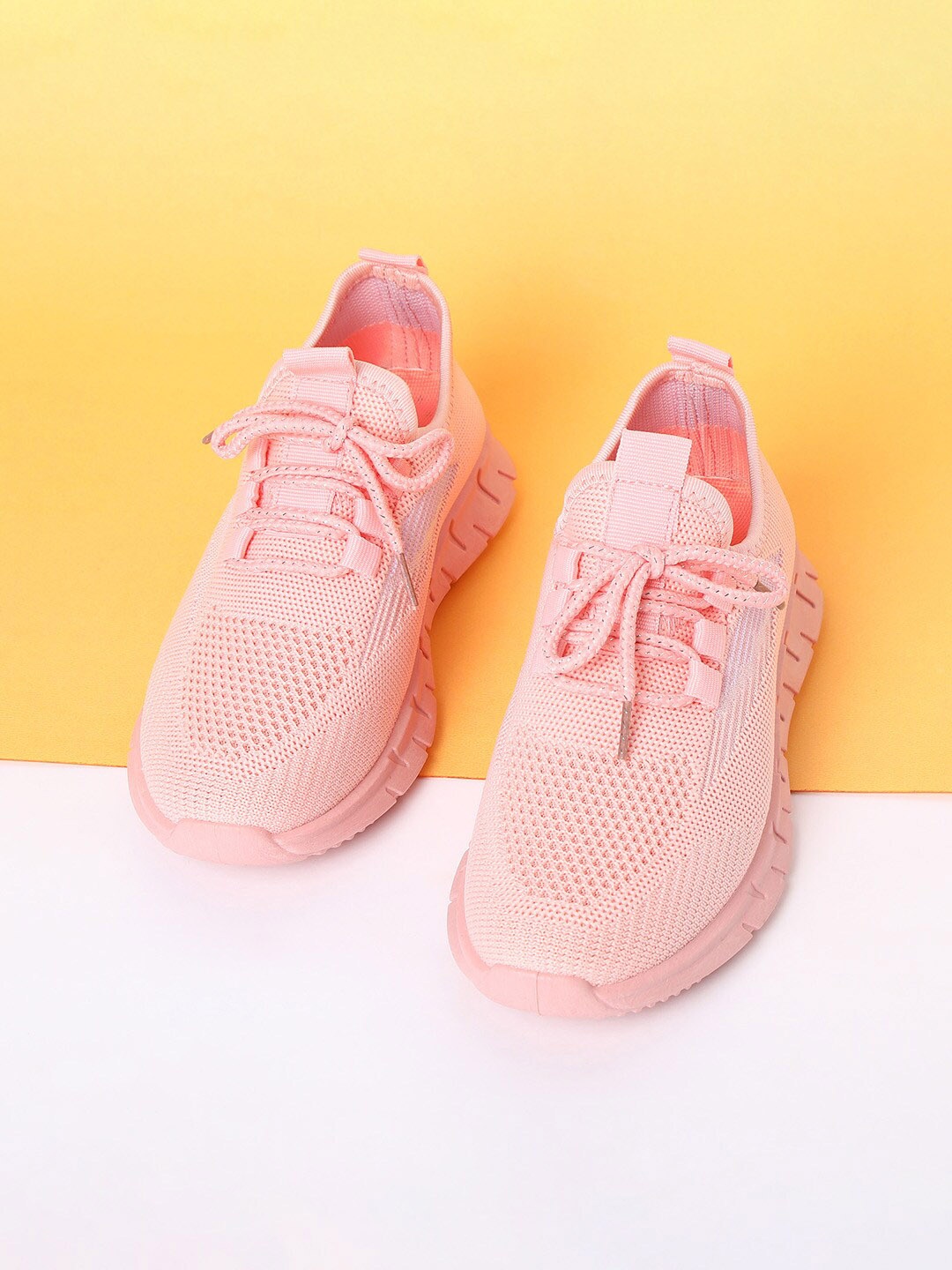 

Fame Forever by Lifestyle Girls Pink Textured PU Sneakers