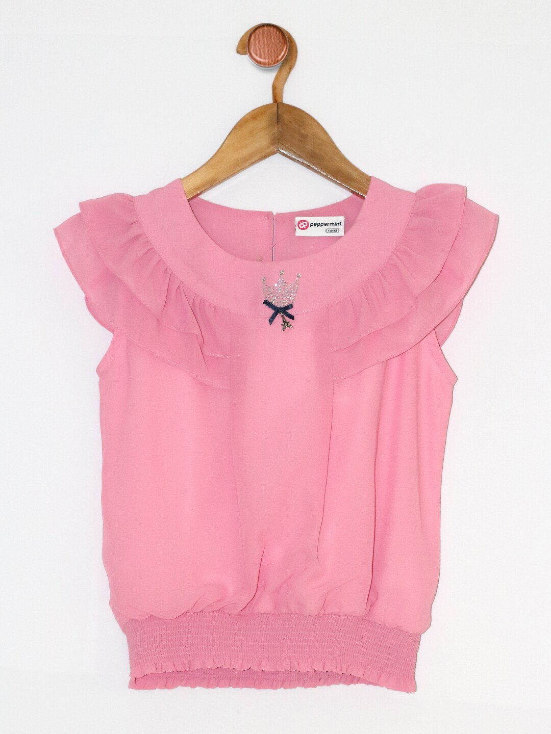 

Peppermint Girls Pink Blouson Top