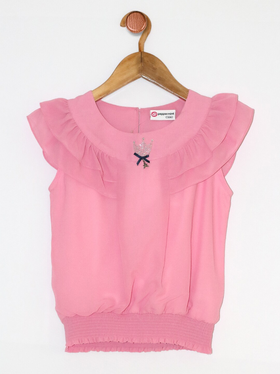 

Peppermint Girls Pink Blouson Top