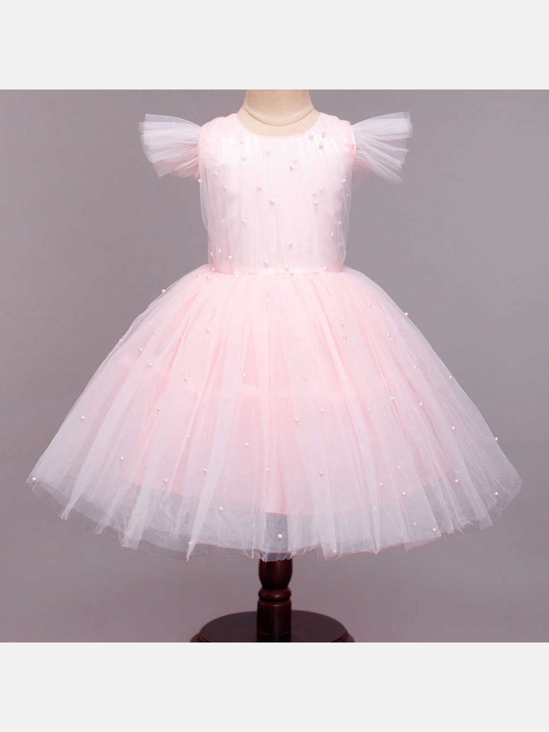 

The Magic Wand Girls Pink Embellished Midi Dress