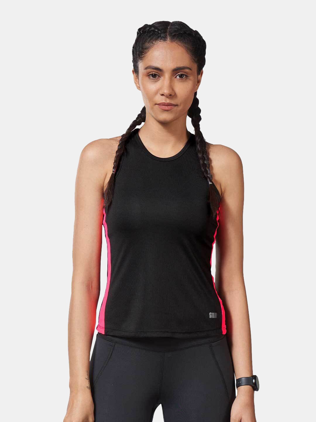 

The Souled Store Women Black & Pink Racerback Camisole