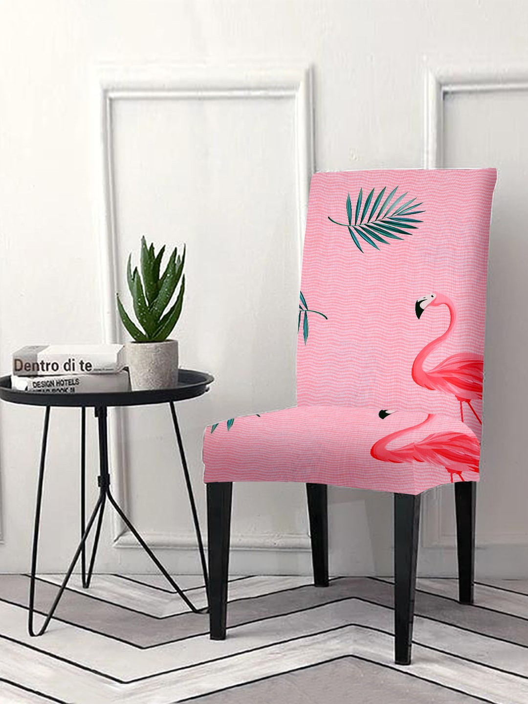 

Cortina Pink & Green Printed Chair Cover