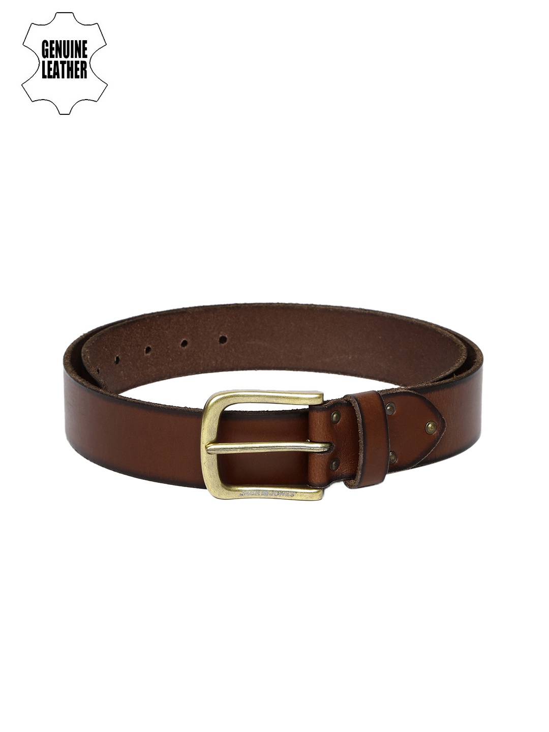 

Jack & Jones Men Brown Astrid Genuine Leather Belt