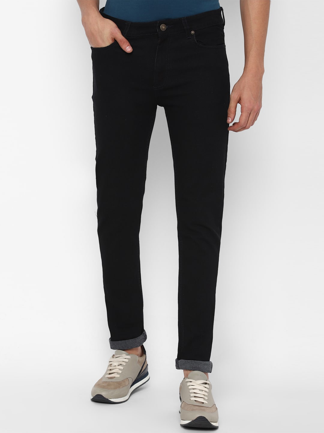 

FOREVER 21 Men Black Regular Fit Pure Cotton Jeans